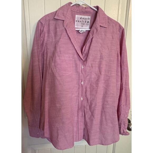 Frank & Eileen Barry Pink Pinstriped Button Down Long Sleeve Shirt S - Picture 2 of 7